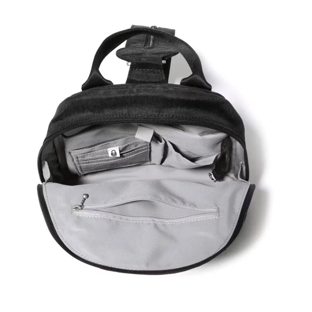 Baggallini Black Cheetah Embossed Naples Convertible Backpack/NWT